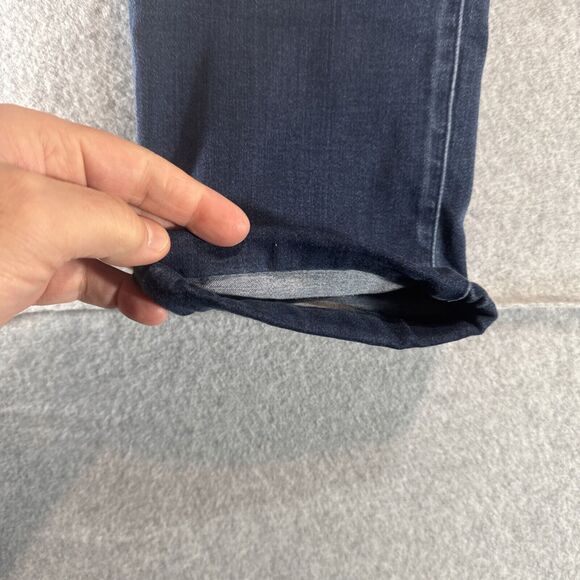 Chicos Platinum Jeans Womens Size 0 Reg Slim Tapered Mid Rise Denim Dark Blue - Picture 4 of 8